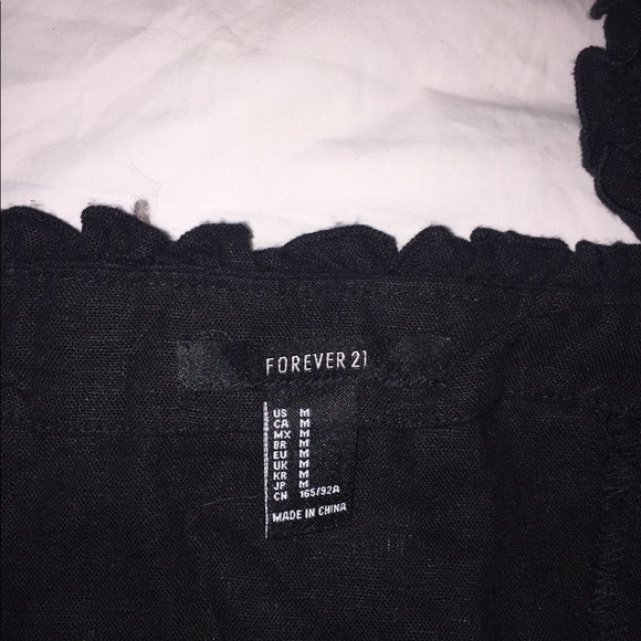 Forever 21 button down mini black dress🖤 - Picture 2 of 2